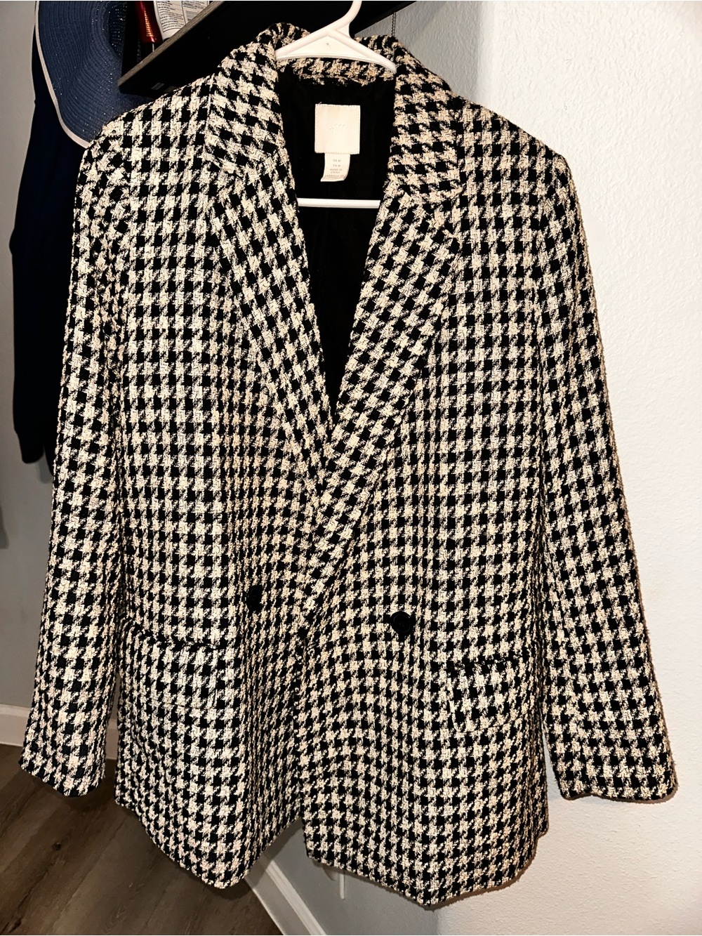 H&M Double-Breasted Blazer Jacket - Black & White